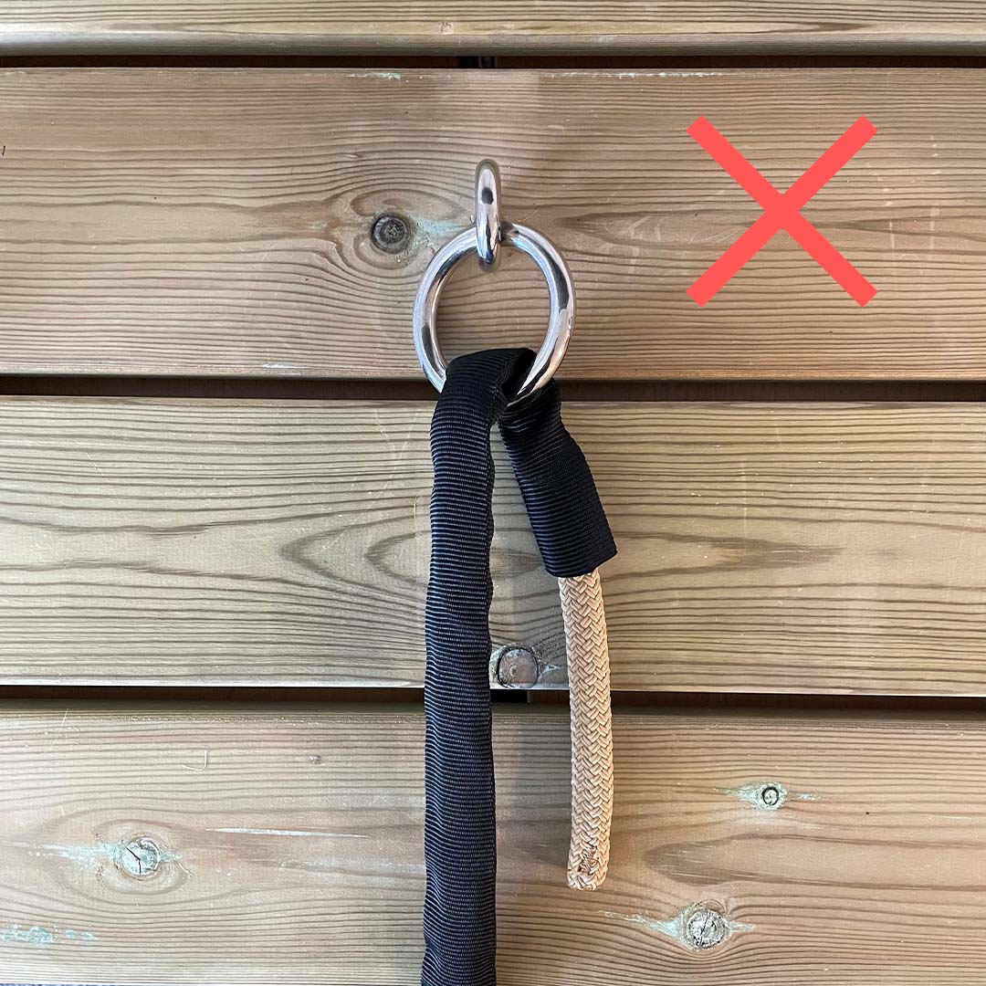 Inkorrekt förtöjning