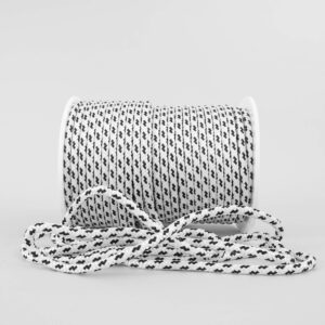 Flexline på spole vit-svart PolyRopes
