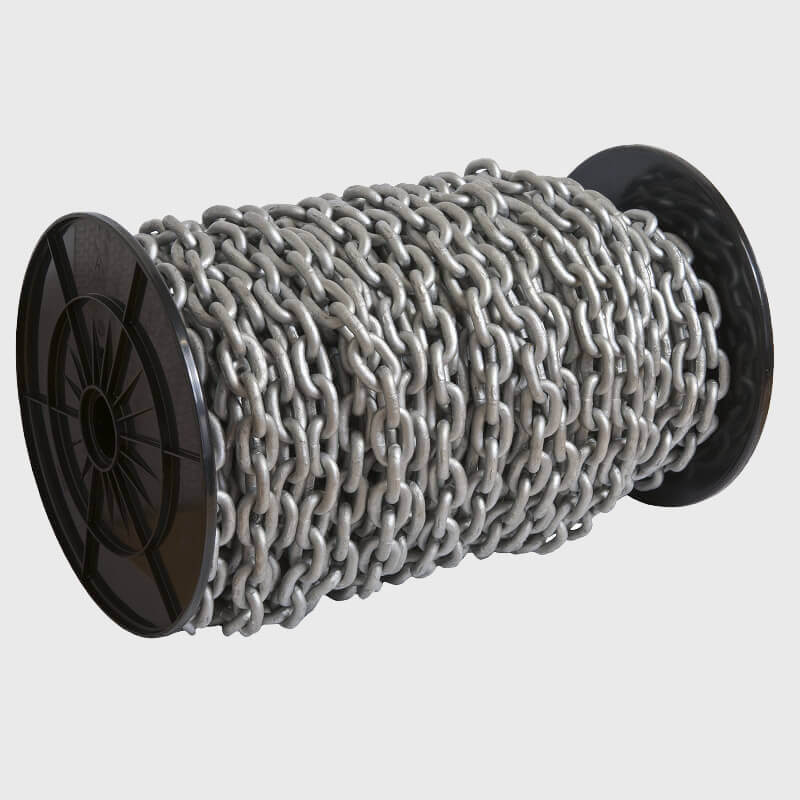 Galvanized chain, long links, image 5