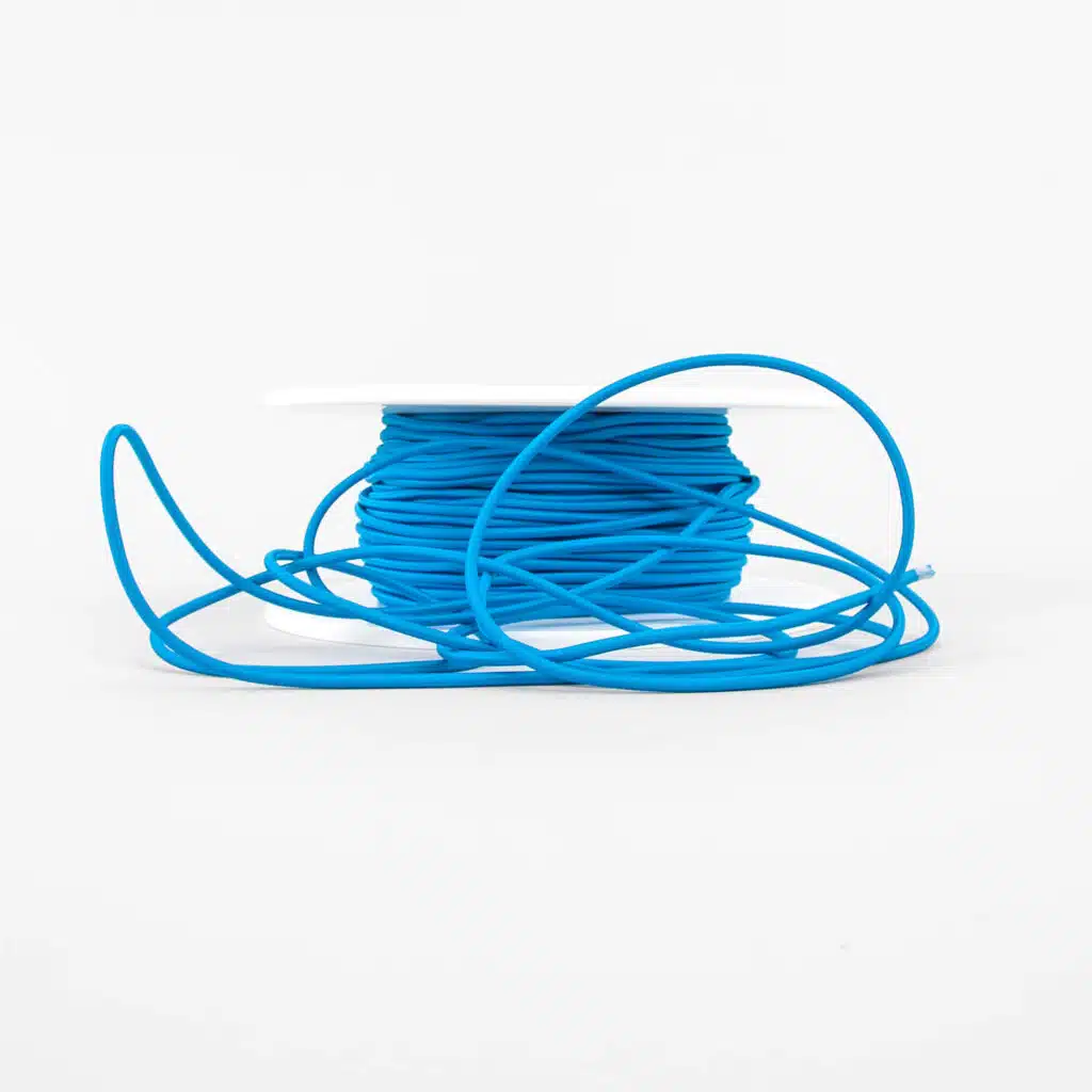 Rubber rope on spool, blue Rubber rope on spool, blue
