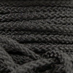 Svart 4mm 12 m detaljbild PolyRopes