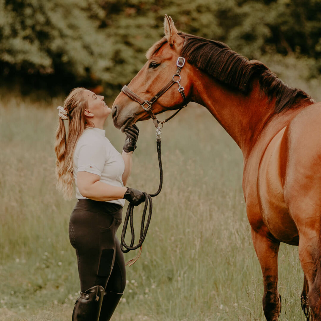 Lead rope Elegance Black Panic snap Leather Detail Black lead rope panic snap