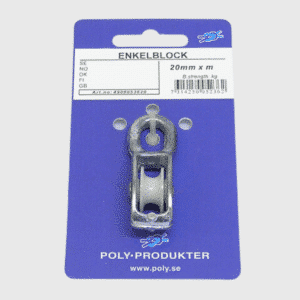 Talja Block med enkelt nylonhjul 6mm