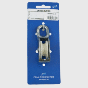 Talja Block med enkelt nylonhjul 9mm