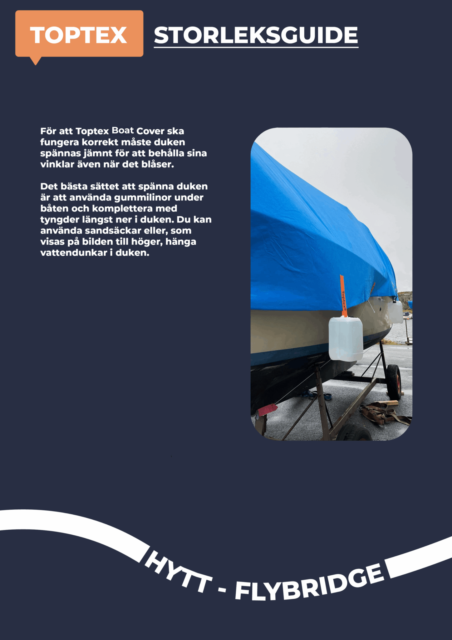 Toptex Boat cover storleksguide 2 Toptex Boat cover storleksguide 2 polyropes