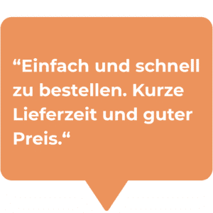 Trustpilot-Bewertung schnelle Lieferung