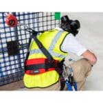 Protecta® fallskydssele med positioneringsbälte svart miljöbild